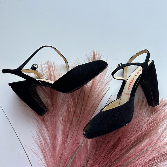 Miu Miu Shoes - Vintage 90’s Miu Miu heels. Color: Black